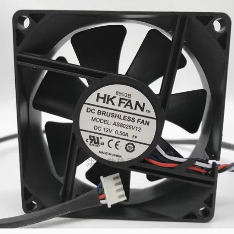 原装HKFAN AS8025V12 DC12V 0.50A 80*25MM 科士达UPS散热风扇