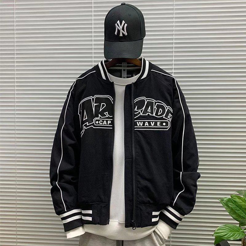 2021春秋新款潮牌棒球服运动夹克男休闲宽松百搭潮流ins外套上衣