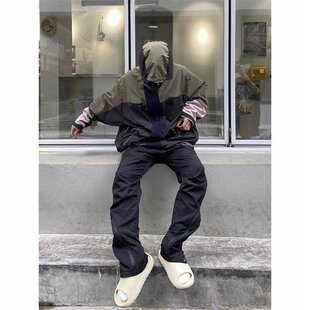 far archive vibe风尼龙压胶拉链机能工装裤男潮牌美式高街长裤子