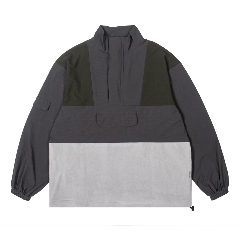 page026男士春季潮男半拉链夹克