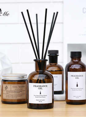 BYME青柠罗勒与柑橘无火香薰精油套装酒店室内厕所香薰挥发液香氛