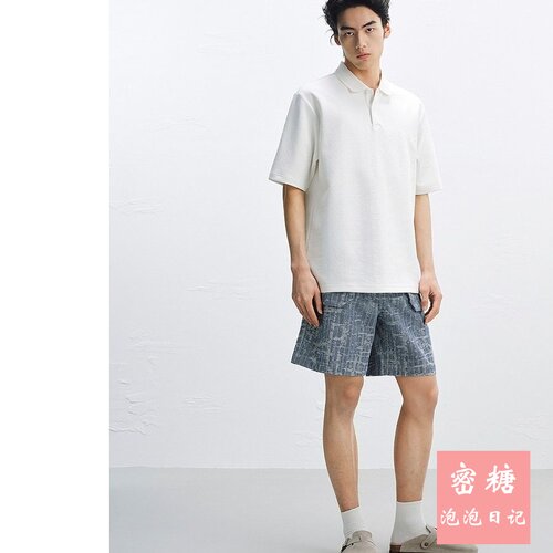 太平鸟夏季新款男士短袖POLO衫