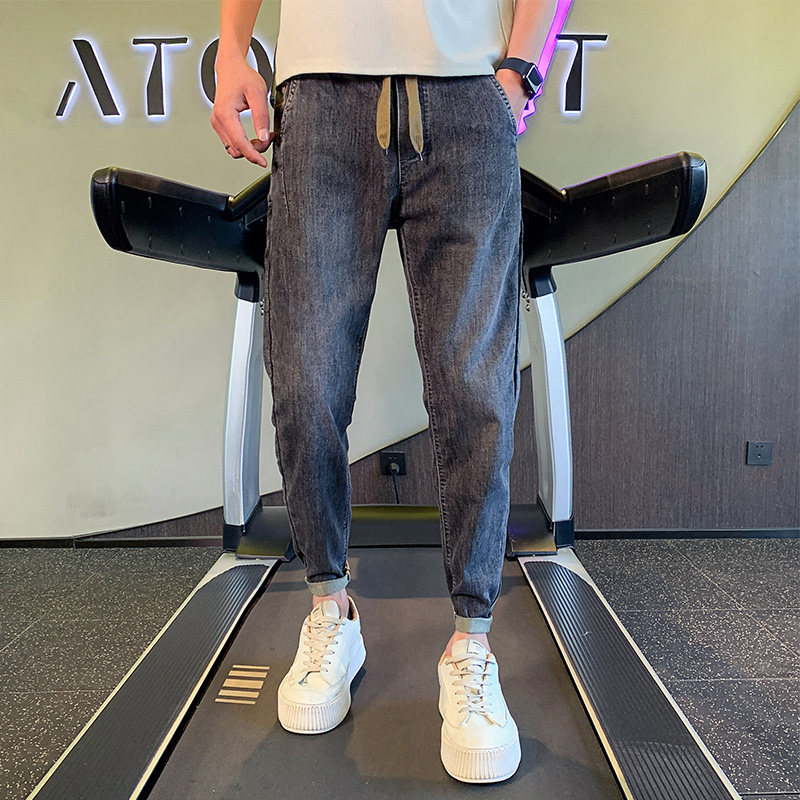 青年男生春夏季小脚牛仔裤2025新款休闲九分裤C203-6744-特P48，男装牛仔裤，电商C208