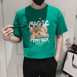 社会小伙夏季短袖圆领T恤青少年卡通趣味印花t恤男C203-8824-P38，男装T恤，电商C208