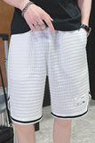 2026夏季新款男士五分裤休闲潮流中裤华夫格短裤男C203-6640P38，男装牛仔裤，电商C208