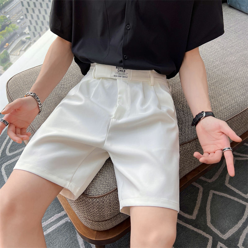2026夏季新款男生纯色休闲短裤帅气潮流直筒西裤DS-C203-6688-P58图片