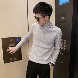2026冬季新款男士高领纯色毛衣时尚休闲潮牌毛线衫C203-5301-P68图片