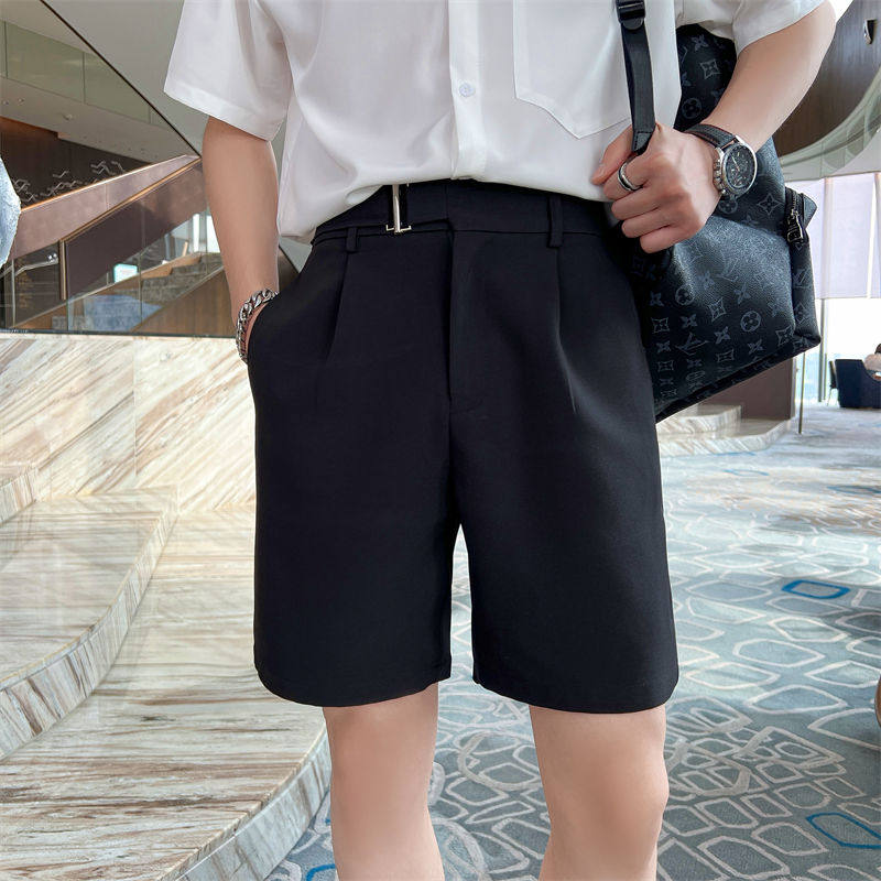青年男生夏季纯色直筒短裤2026新款高腰休闲五分裤C203-6689-P58,男装牛仔裤,电商C208