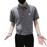 精神小伙夏季短袖印花翻领Polo衫时尚休闲薄款t恤男C203-5218-P48，男装T恤，电商C208