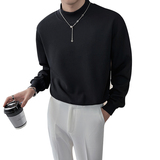 社会小伙春秋季男士圆领长袖卫衣时尚潮流华夫格上衣C203-8801P58，男装卫衣，电商C208