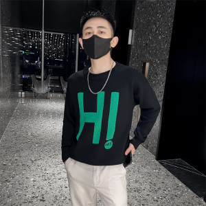 社会小伙修身型长袖套头针织衫秋冬季男士圆领毛衣C203-8841-P68图片