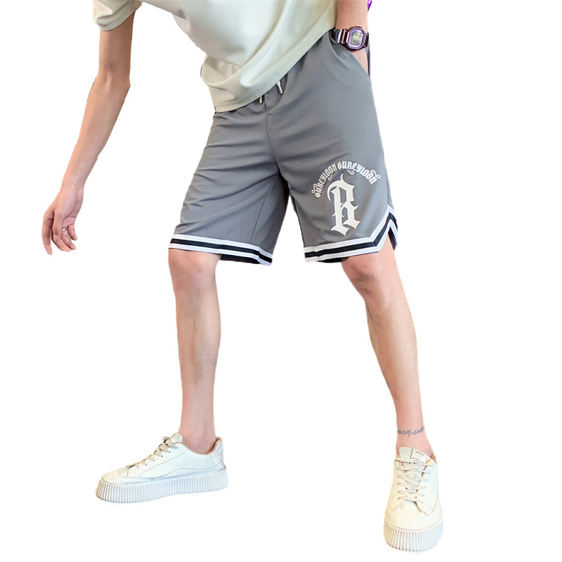 2025夏季新款男士潮牌运动裤灰色休闲印花短裤男C208-6753-特P38,男装牛仔裤,电商C208