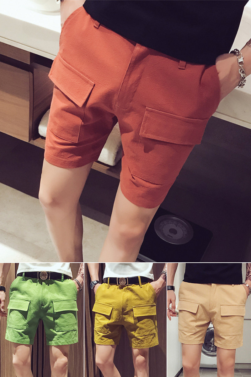 精神小伙夏季男士工装裤时尚休闲青年直筒短裤男C203-604-P38控58,男装牛仔裤,电商C208