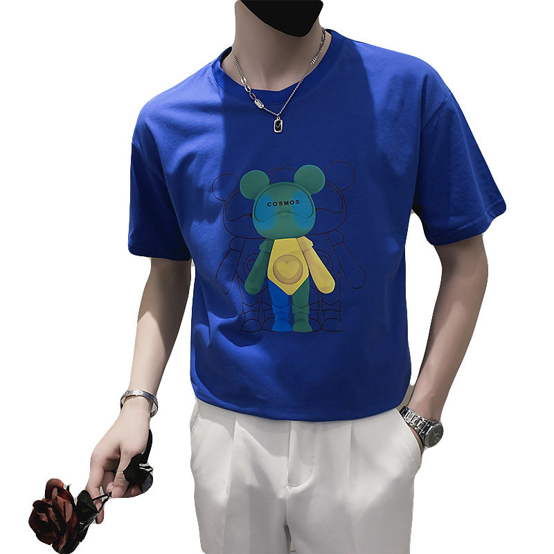 2026夏季男士新款短袖t恤青少年学生卡通印花体恤男C203-8825-P38,男装T恤,电商C208