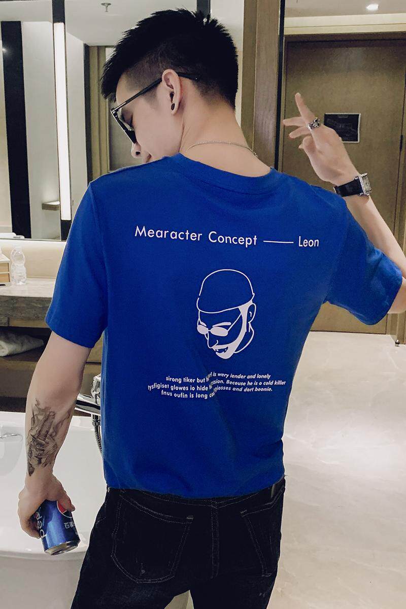 社会小伙网红款修身短袖针织衫夏季潮牌T恤男C203-22035-P38-控58,男装T恤,电商C208