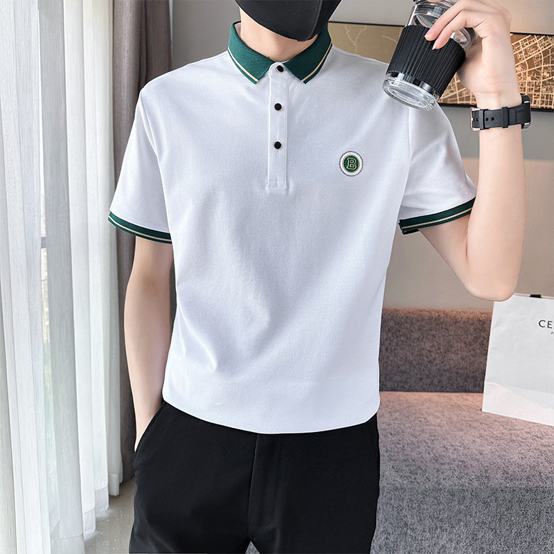 夏季青年男生新款短袖Polo衫帅气百搭半袖体恤男C208-8875-特P48,男装T恤,电商C208