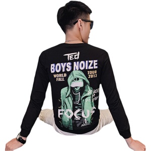 精神小伙春秋季男士印花卫衣时尚潮牌休闲打底针织衫5065-P45控68图片