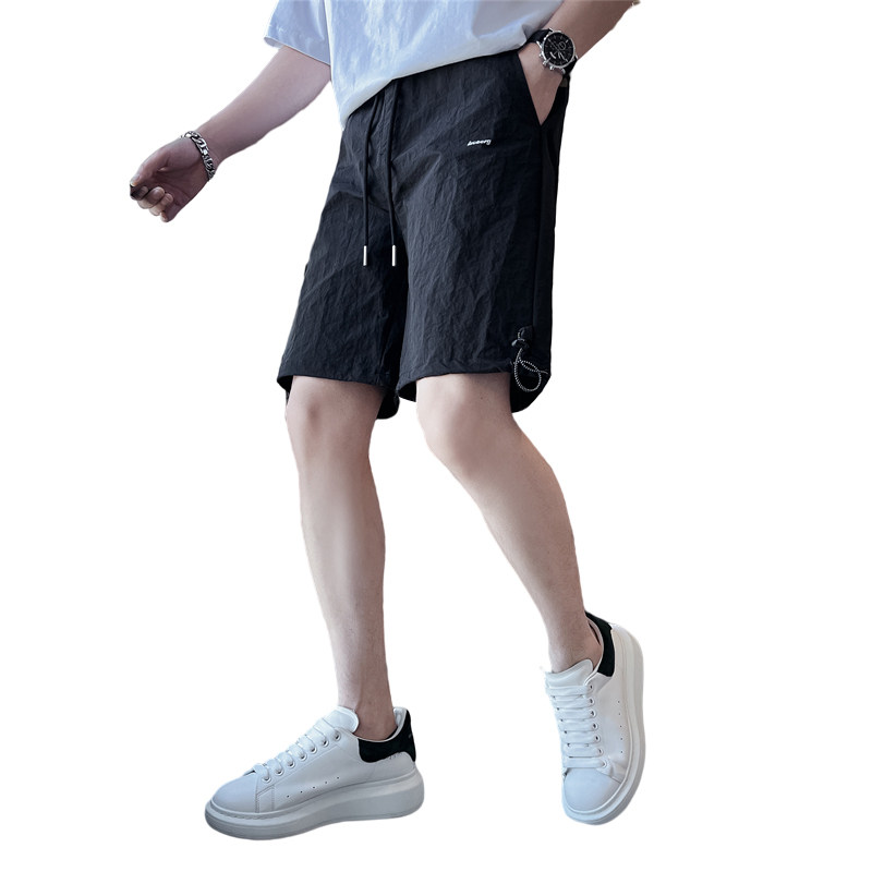 精神小伙夏季薄款运动裤时尚潮牌男士纯色5分裤短裤C203-6697-P48,男装牛仔裤,电商C208