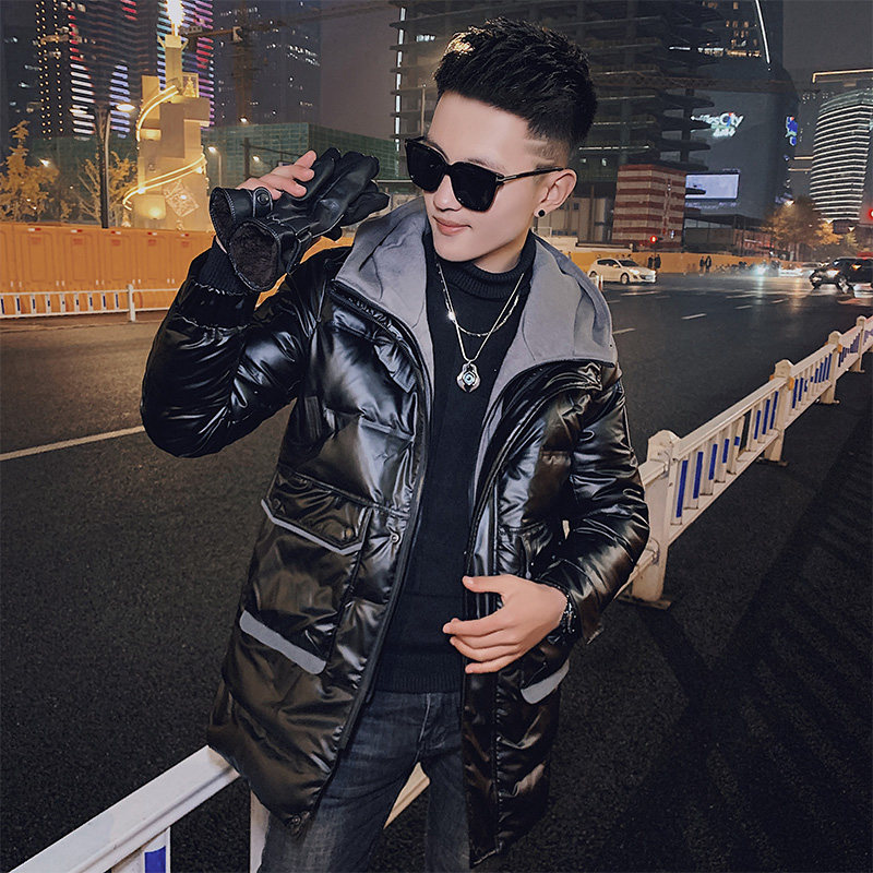 社会小伙冬季男士连帽羽绒服加厚保暖白鸭绒外套C203-5138-特P195，男装羽绒服，电商C208