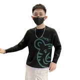 2025秋冬季新款男士修身毛衣圆领长袖个性提花针织衫C203-8844P58，男装针织衫/毛衣，电商C208
