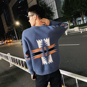 精神小伙冬季男士毛衣圆领套头休闲个性线衣C203-5100-特P68控98图片