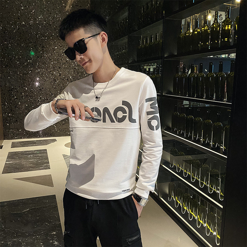 2026春秋季男士新款打底衫精神小伙休闲长袖卫衣C203-5203P58控78,男装T恤,电商C208