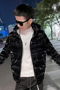 社会小伙冬季连帽羽绒服男士保暖外套帅气男装C203-5115P175控228图片