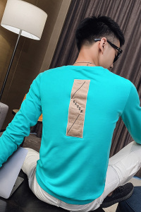 社会小伙秋冬季加绒保暖卫衣男时尚潮牌刺绣打底衫C203-5060R-P50图片