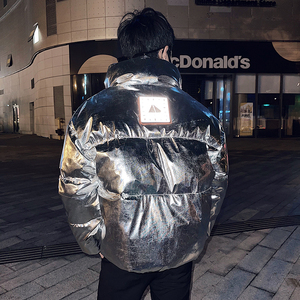 青少年学生冬季加厚保暖棉衣亮面休闲立领外套男DS-C203-1046P128，男装棉衣，电商C208