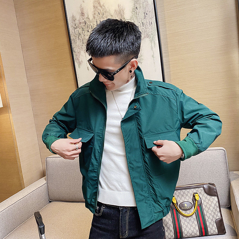 社会小伙春秋季男士立领工装夹克潮牌纯色外套C203-5072-P60控88，男装夹克，电商C208