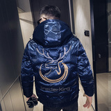 社会小伙冬季潮流亮面短款羽绒服男士外套C203-5132-特P168-控228，男装羽绒服，电商C208