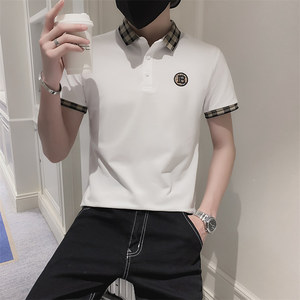 POLO衫男短袖夏季2026新款衬衫男士T恤修身翻领高端刺绣男装8808图片