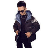 工装羽绒服男短款2025冬季新款连帽白鸭绒保暖外套1078-P178控238，男装羽绒服，电商C208