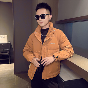 焦糖色羽绒服男士短款2025年冬季新款高级感青年保暖外套1081P178，男装羽绒服，电商C208