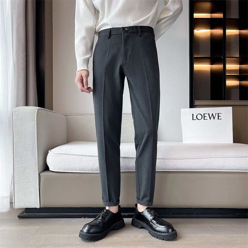 2025新款男士纯色高品质西裤抖音直播夏季薄款休闲裤C203-6709P58，男装西裤，电商C208