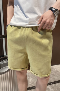 精神小伙夏季男士纯色直筒短裤时尚休闲潮牌沙滩裤C203-6003-P35图片