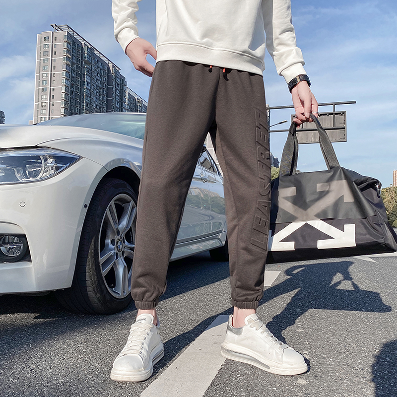 青少年针织运动裤时尚帅气休闲裤男士修身长裤C203-6631-P48控68，男装休闲裤，电商C208