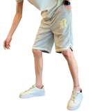 精神小伙夏季男士直筒五分裤时尚潮牌运动短裤男C208-6748-特P38，男装牛仔裤，电商C208