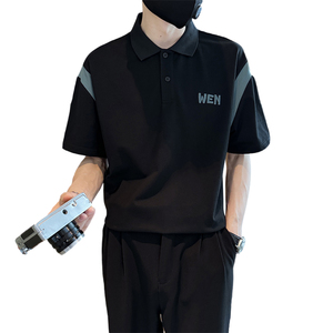 社会小伙夏季短袖polo衫潮牌刺绣翻领t恤男半袖体恤C203-8862-P58图片