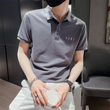 社会小伙夏季短袖印花T恤男时尚流行翻领修身Polo衫C203-8802-P58，男装T恤，电商C208