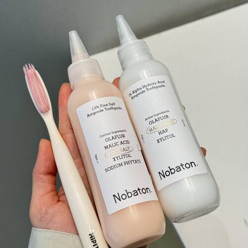 赵露思同款Nobaton诺巴顿亮齿含氟安瓶牙膏粉盐果酸去渍清新口气