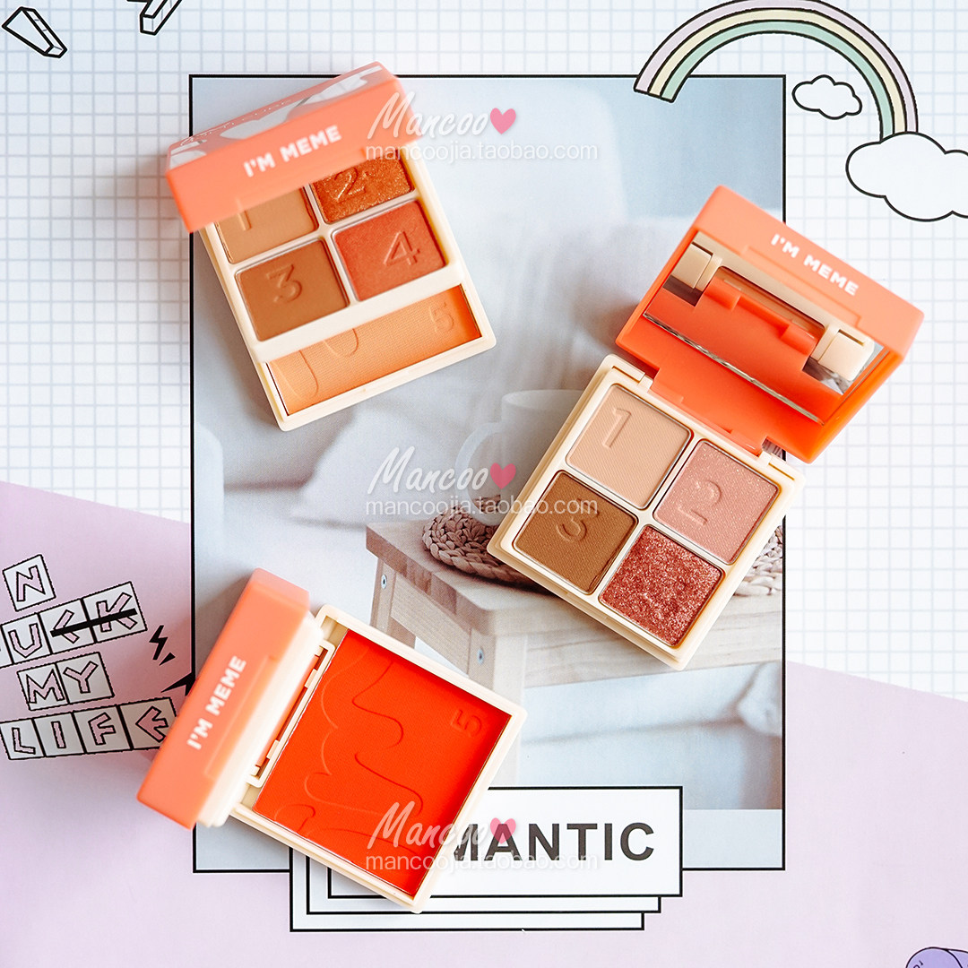 I'M MEME我爱百变迷你柔色珠光眼影腮红二合一两用盘少女粉蜜桃橘在类目 彩妆/香水/美妆工具, 眼影中 - 来自Buy2taobao.com提供专业的淘宝代购服务