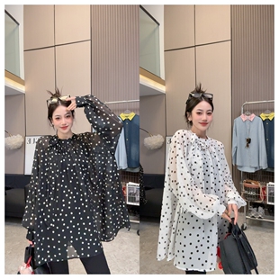 气质穿搭 精致复古波点飘带长袖 春装 要你好看 衬衣 上新