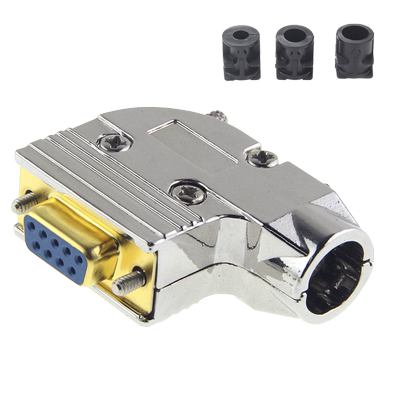 工业级L型DB9母头DB15公头9针15针连接器电脑串口头90度弯头232