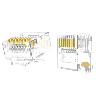 B-LIAK扁平网线短体水晶头 网络RJ45水晶头8P8C短体扁线水晶头