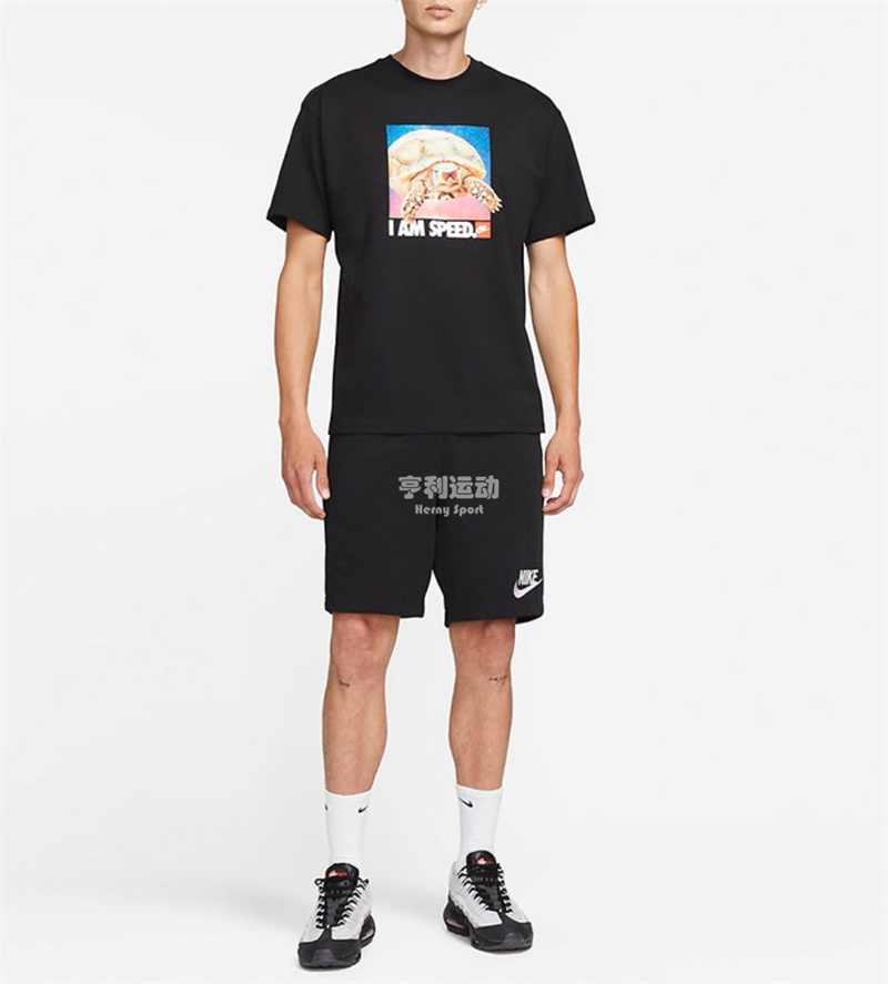 NIKE M90 OK OPEN 男子纯棉透气舒适圆领短袖T恤 FD1351-100-010