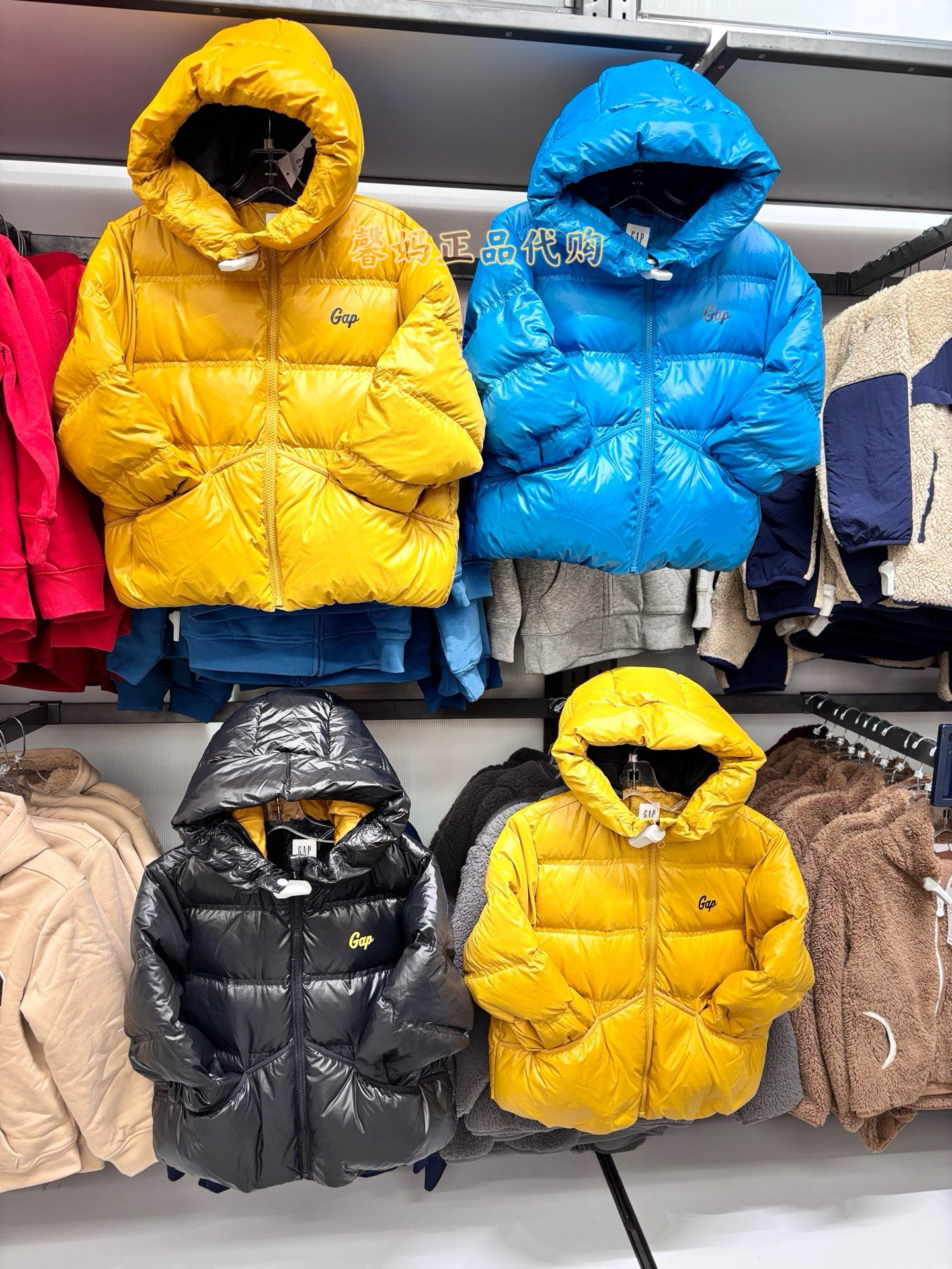 馨妈奥莱采购gap男女童厚款连帽羽绒服冬季保暖外套蓬松824323图片