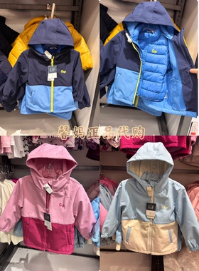 馨妈奥莱正品gap儿童三合一冲锋衣内胆轻薄羽绒服804565/804608