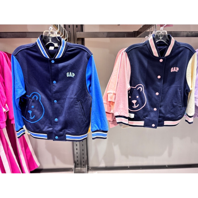 国内代购Gap男女童春季新款logo棒球领夹克儿童装861354/861155