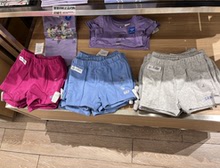 Gap女幼童LOGO法式圈织软卫裤880976夏季款儿童装字母运动短裤潮